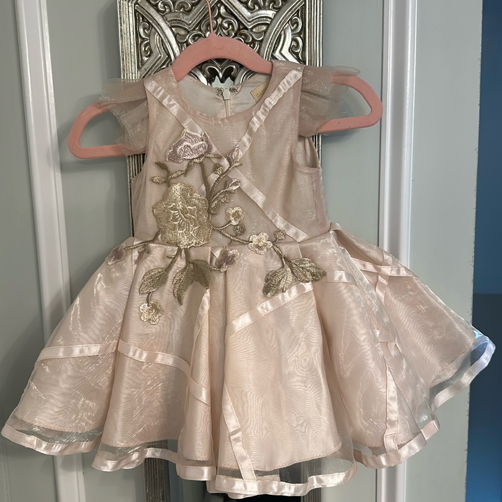 Isabella couture pink flower dress